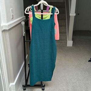 Beyond Yoga Spacedye Icon Midi Dress NWT Large TEAL